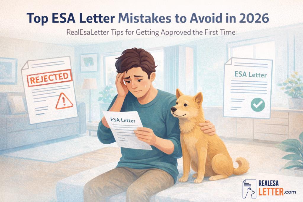 Top ESA Letter Mistakes to Avoid in 2026: RealEsaLetter Tips